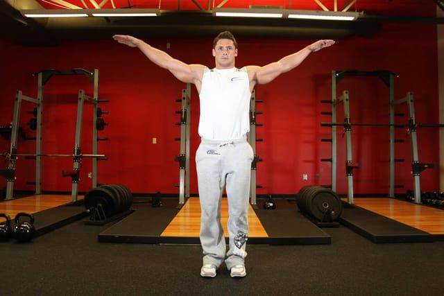 Arm circles, finish position