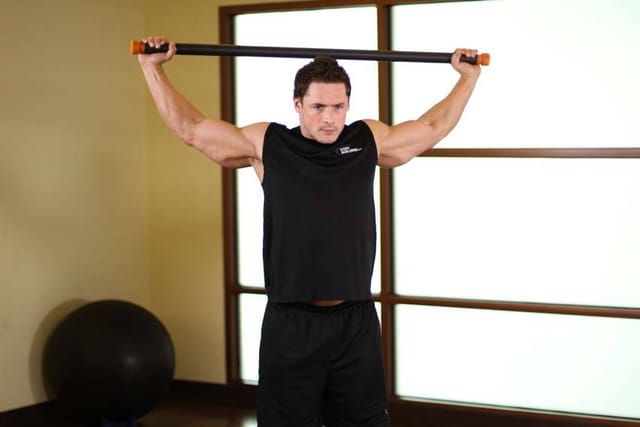 Chest and shoulder stretch, finish position