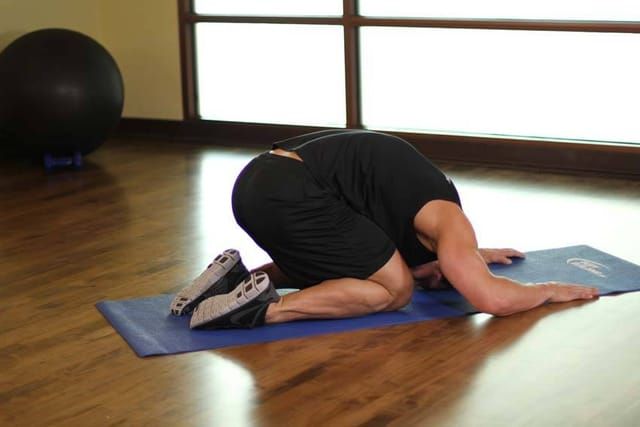 Child's pose, start position