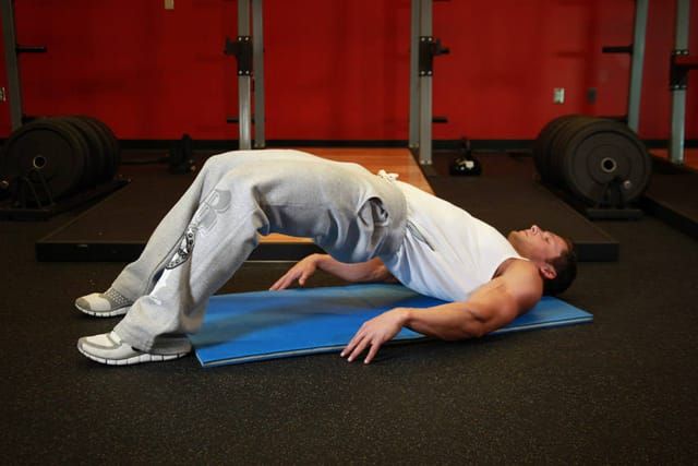 Glute bridge, finish position