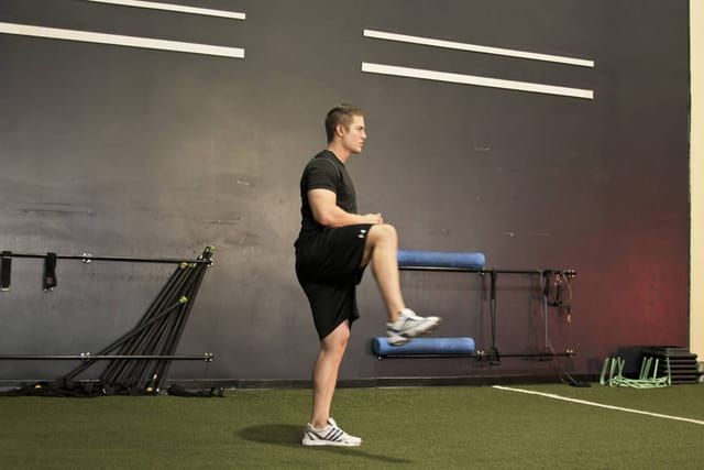 Hip circles, finish position