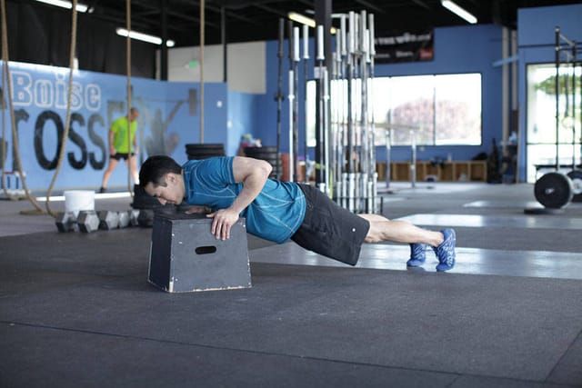 Incline push-up, start position